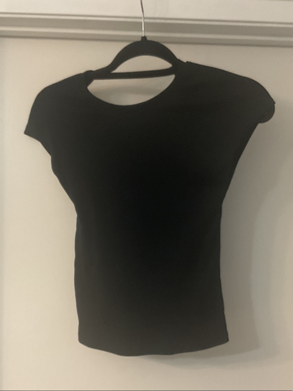 Zara Black Short Sleeve Tee with Back Strap Detail
